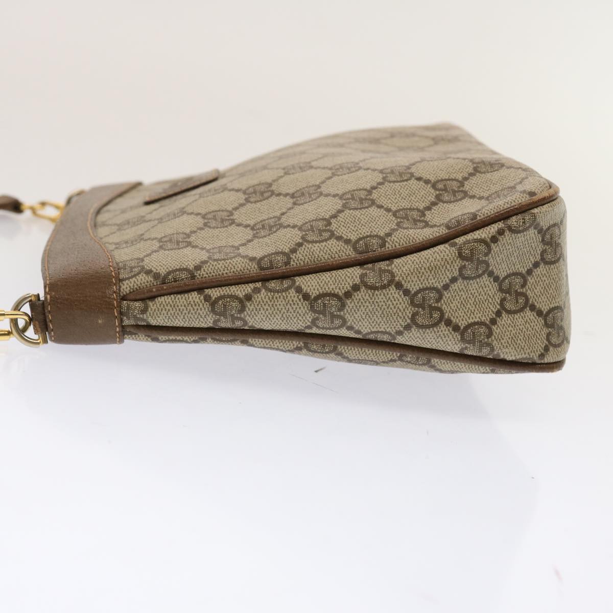 GUCCI GG Canvas Shoulder Bag PVC Beige Auth 72759