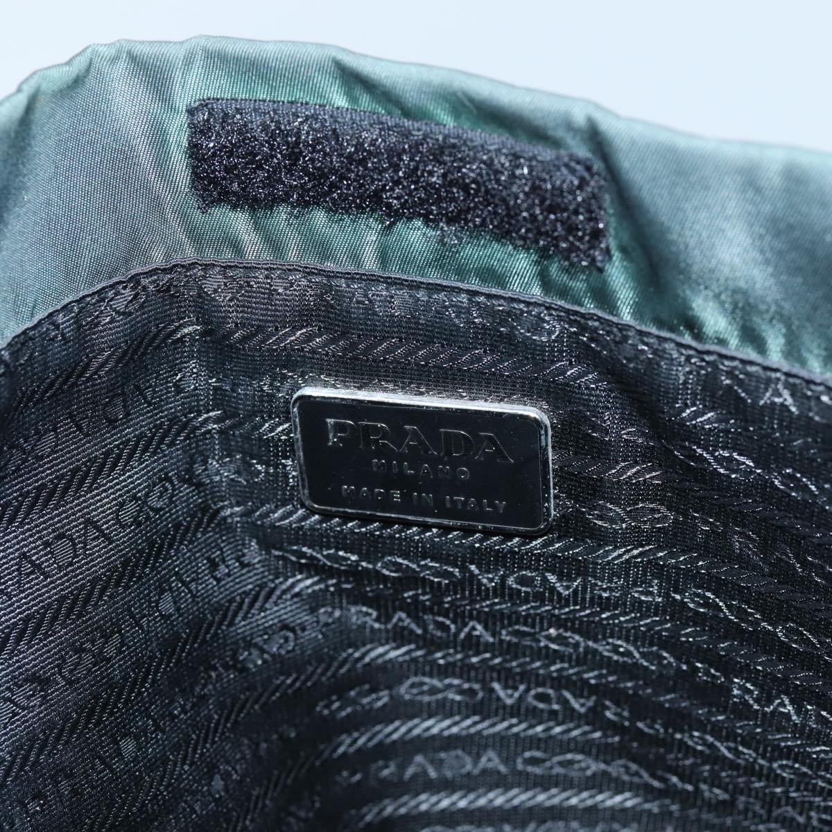 PRADA Tote Bag Nylon Green Auth 72777