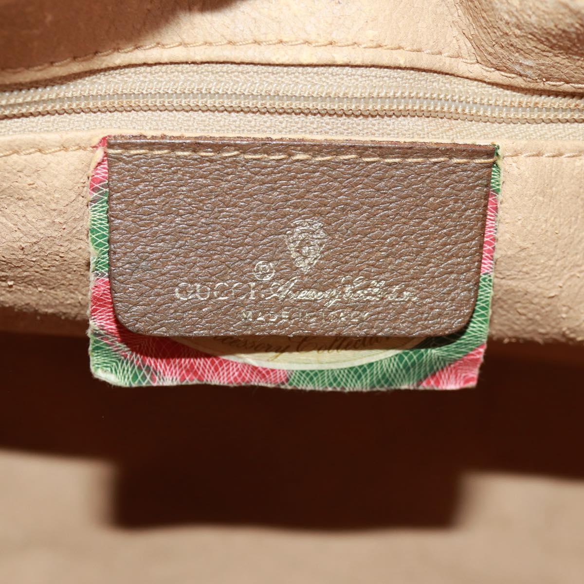 GUCCI GG Supreme Web Sherry Line Bag PVC Beige Green Red 58 02 007 Auth 72785