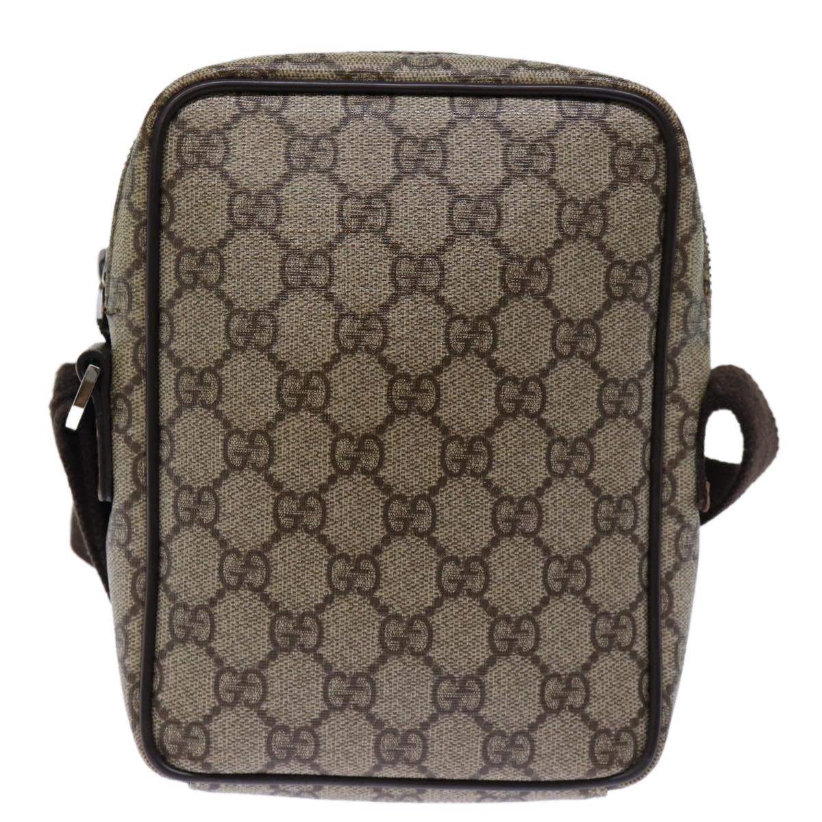 GUCCI GG Canvas Shoulder Bag PVC Beige Auth 72811