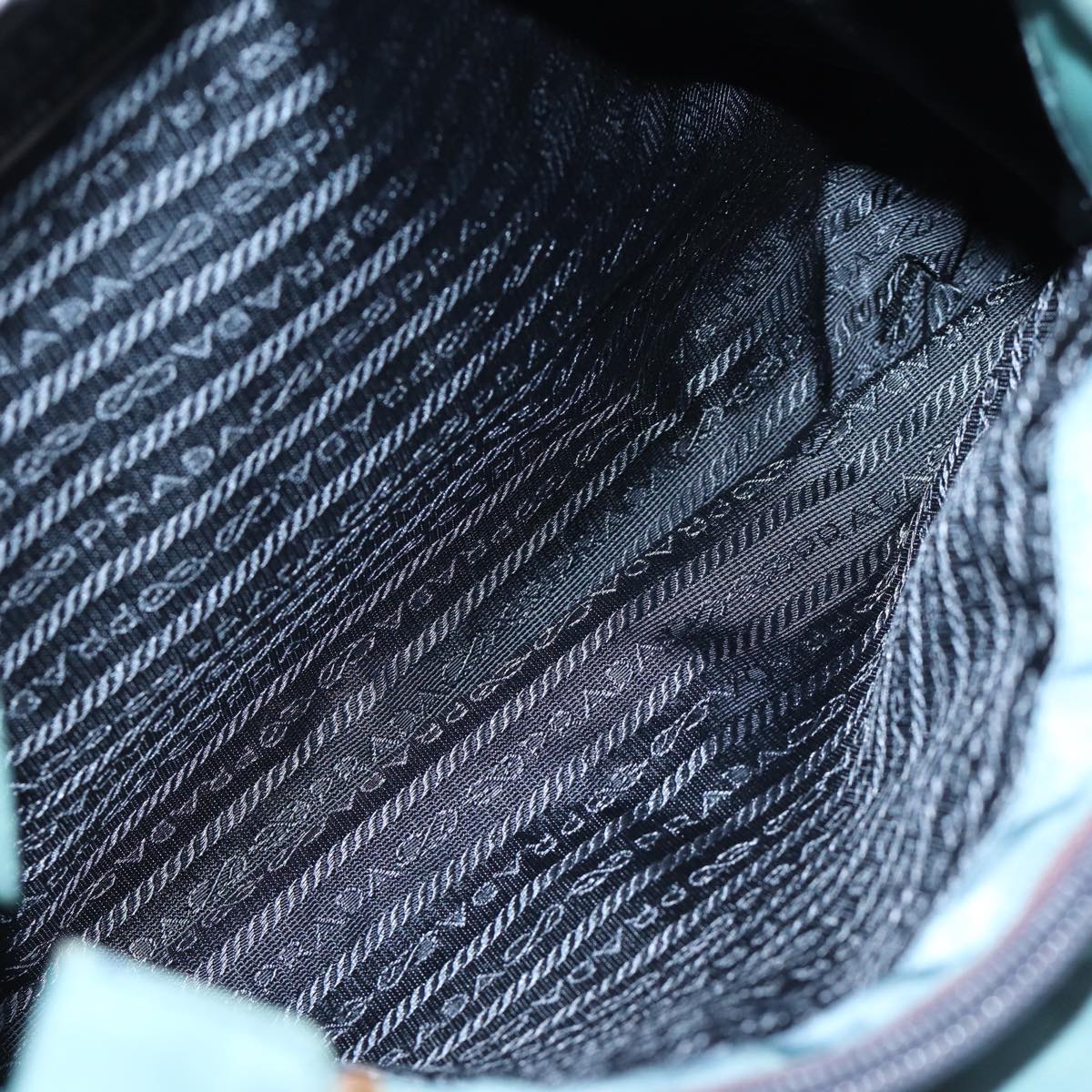 PRADA Hand Bag Nylon Blue Auth 72857