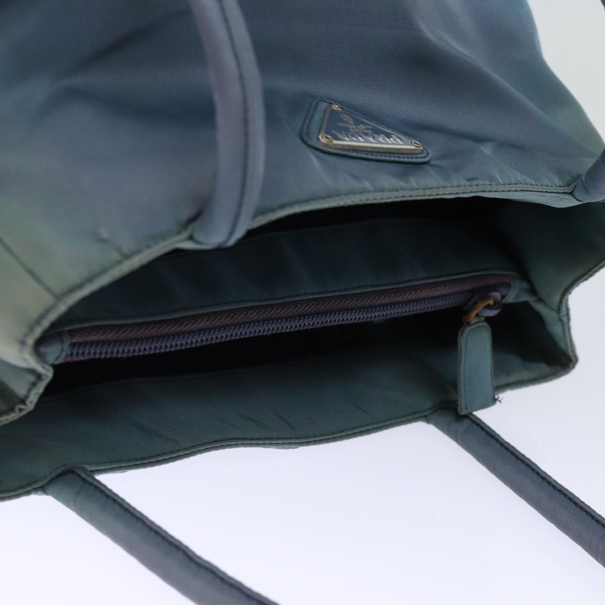 PRADA Hand Bag Nylon Blue Auth 72857