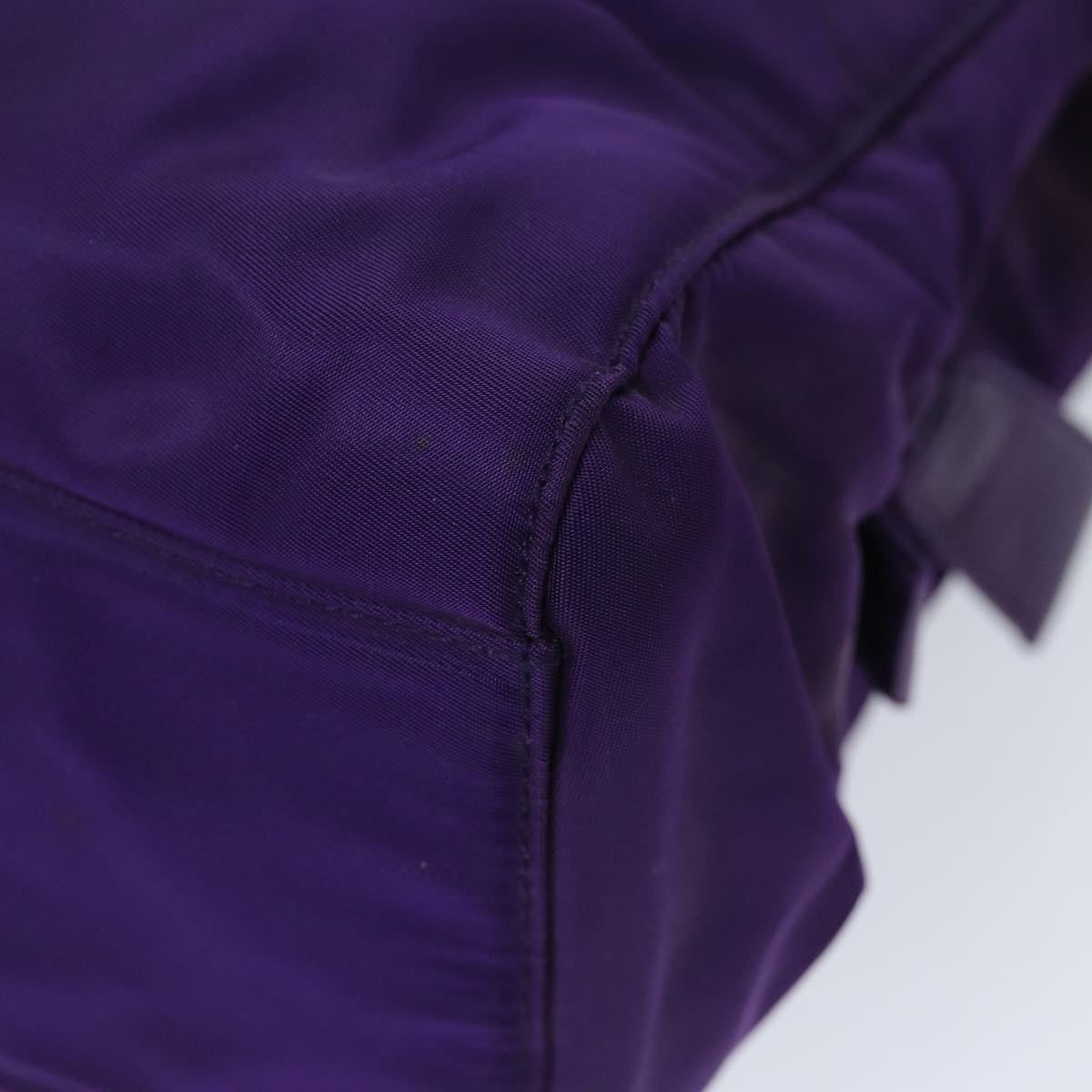 PRADA Chain Shoulder Bag Nylon Purple Auth 72859