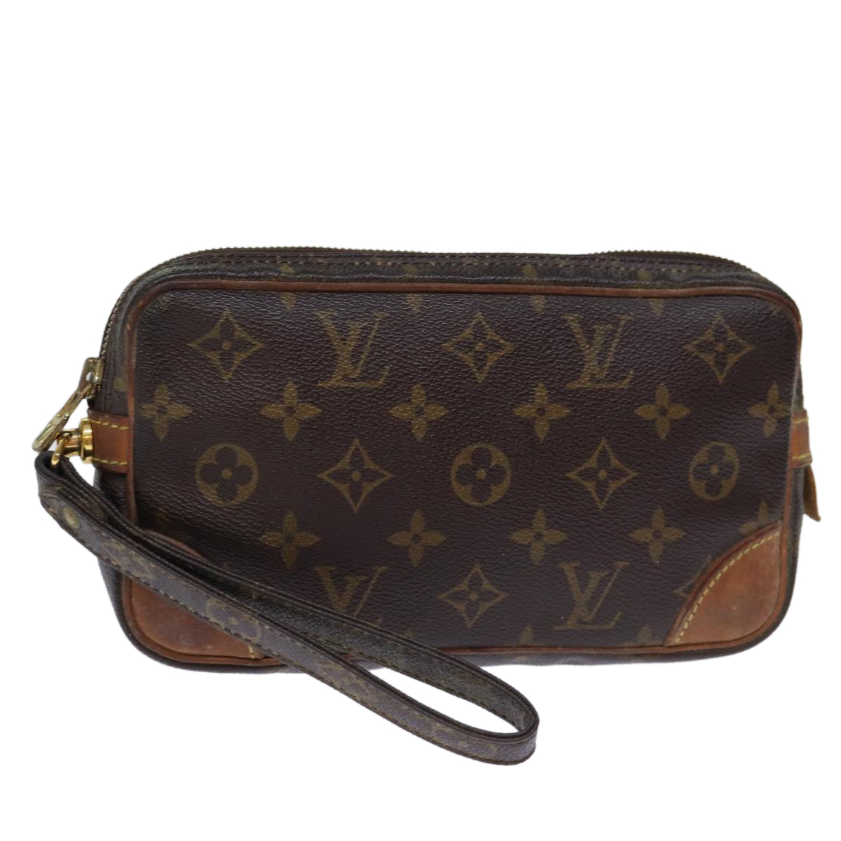 LOUIS VUITTON Monogram Marly Dragonne PM Clutch Bag M51827 LV Auth 72881