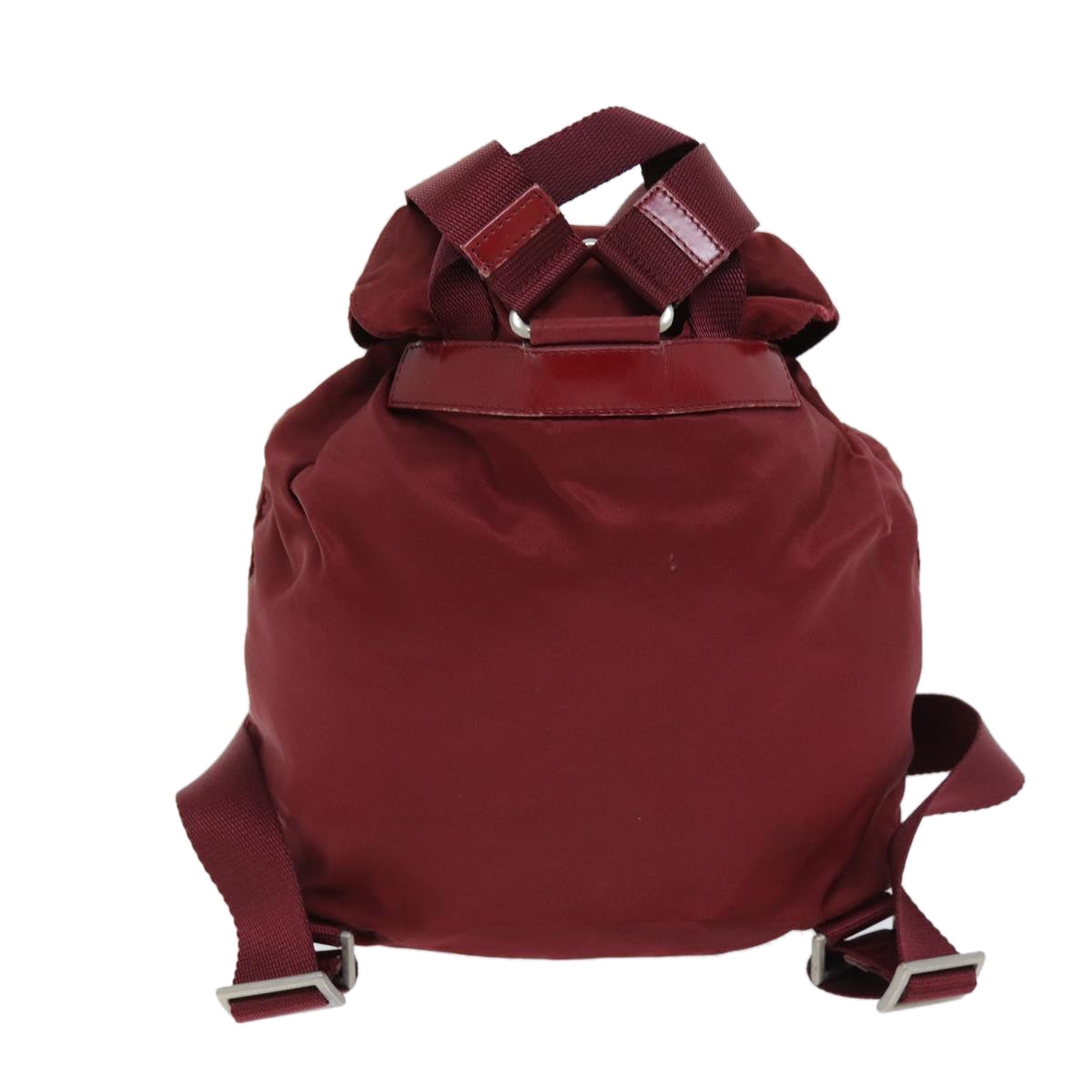 PRADA Backpack Nylon Red Auth 72956