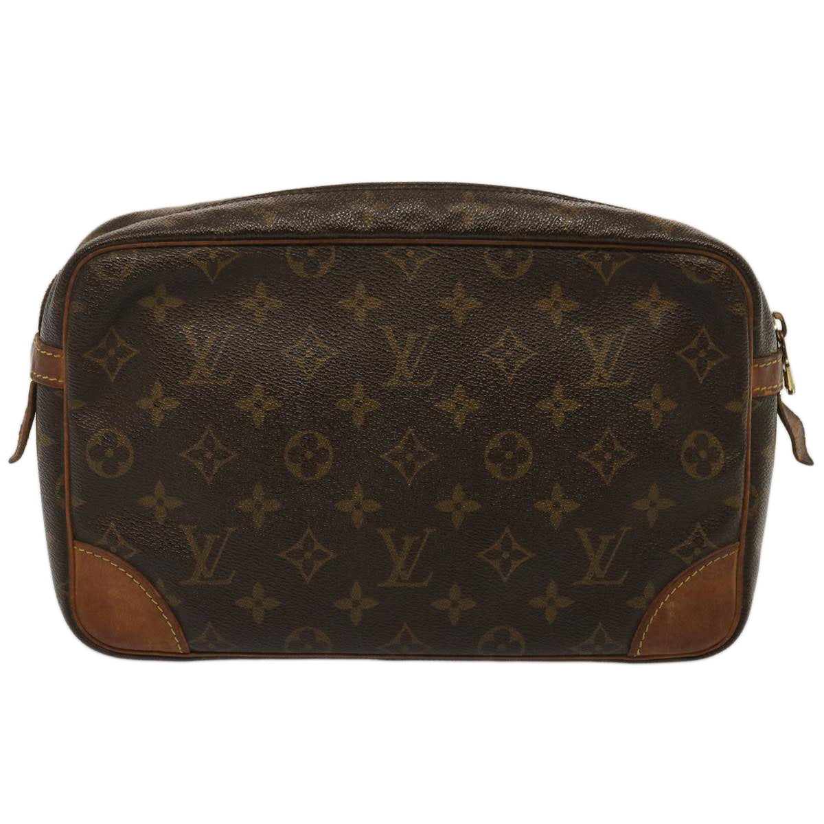 LOUIS VUITTON Monogram Compiegne 28 Clutch Bag M51845 LV Auth 73002