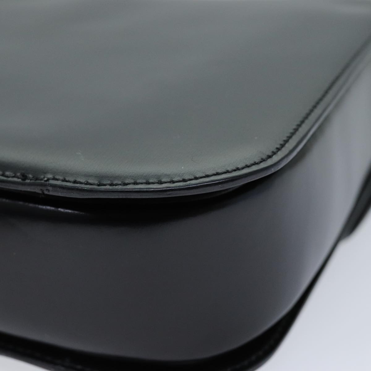 CELINE Hand Bag Leather 2way Black Auth 73008V