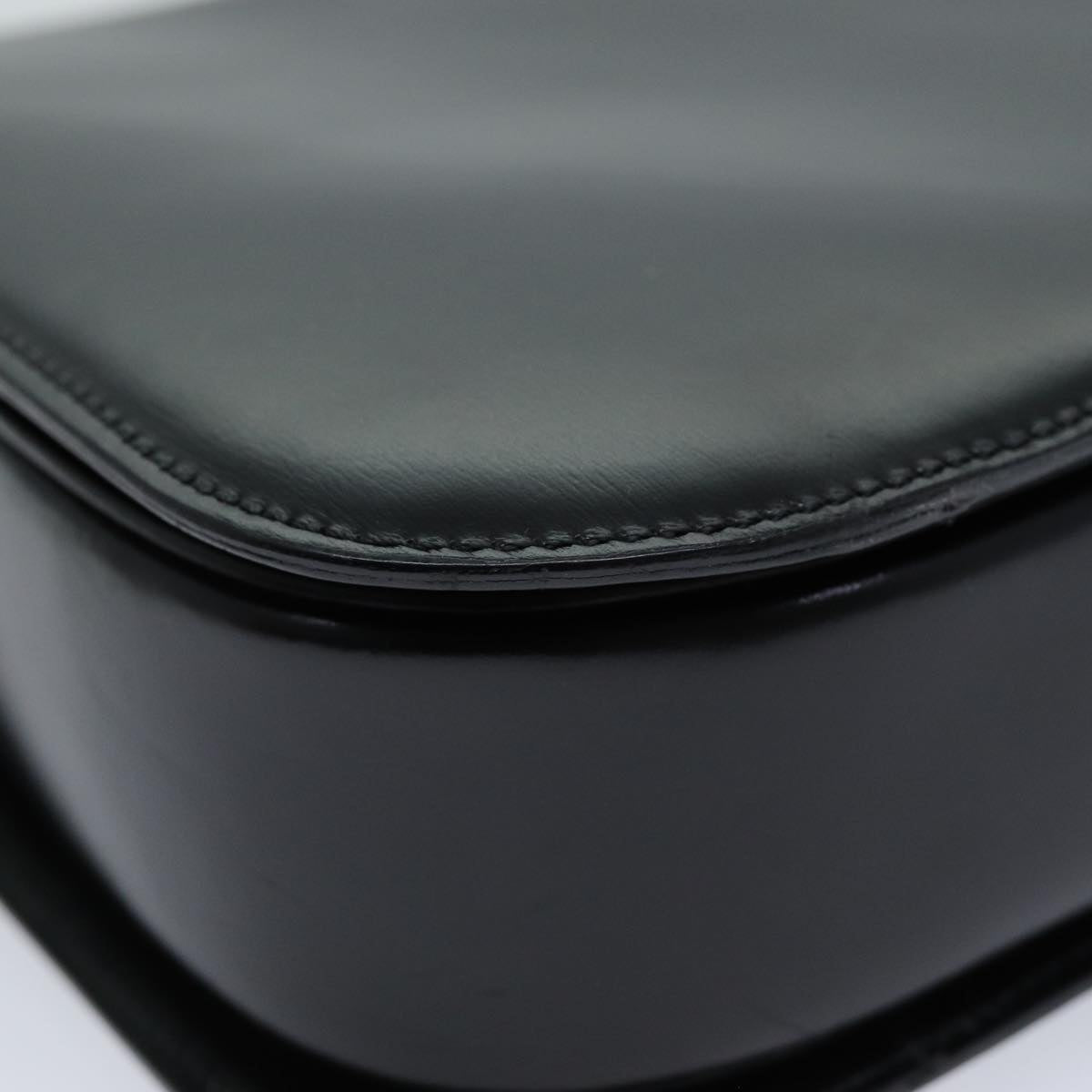 CELINE Hand Bag Leather 2way Black Auth 73008V