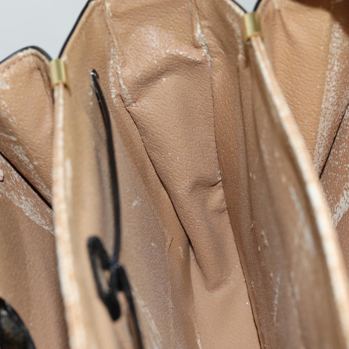 CELINE Hand Bag Leather 2way Black Auth 73008V