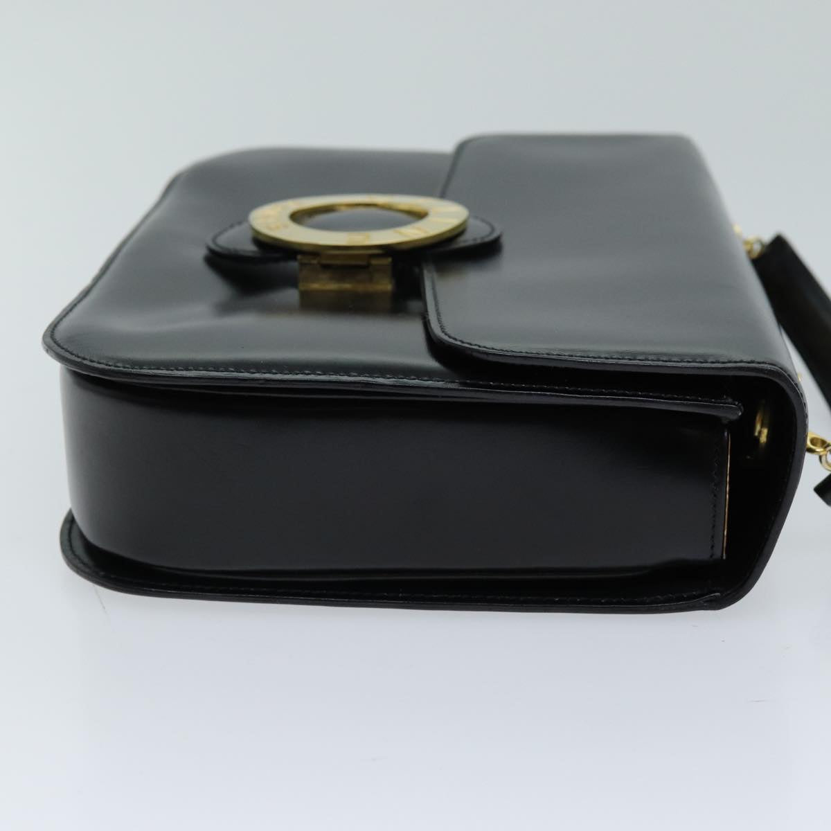 CELINE Hand Bag Leather 2way Black Auth 73008V