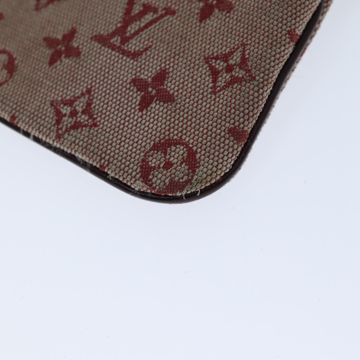 LOUIS VUITTON Monogram Mini Pochette Cles Coin Purse Red M92238 LV Auth 73019