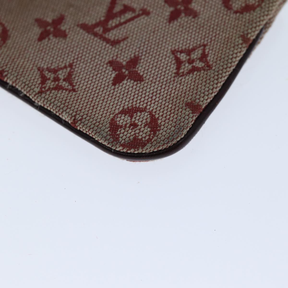 LOUIS VUITTON Monogram Mini Pochette Cles Coin Purse Red M92238 LV Auth 73019