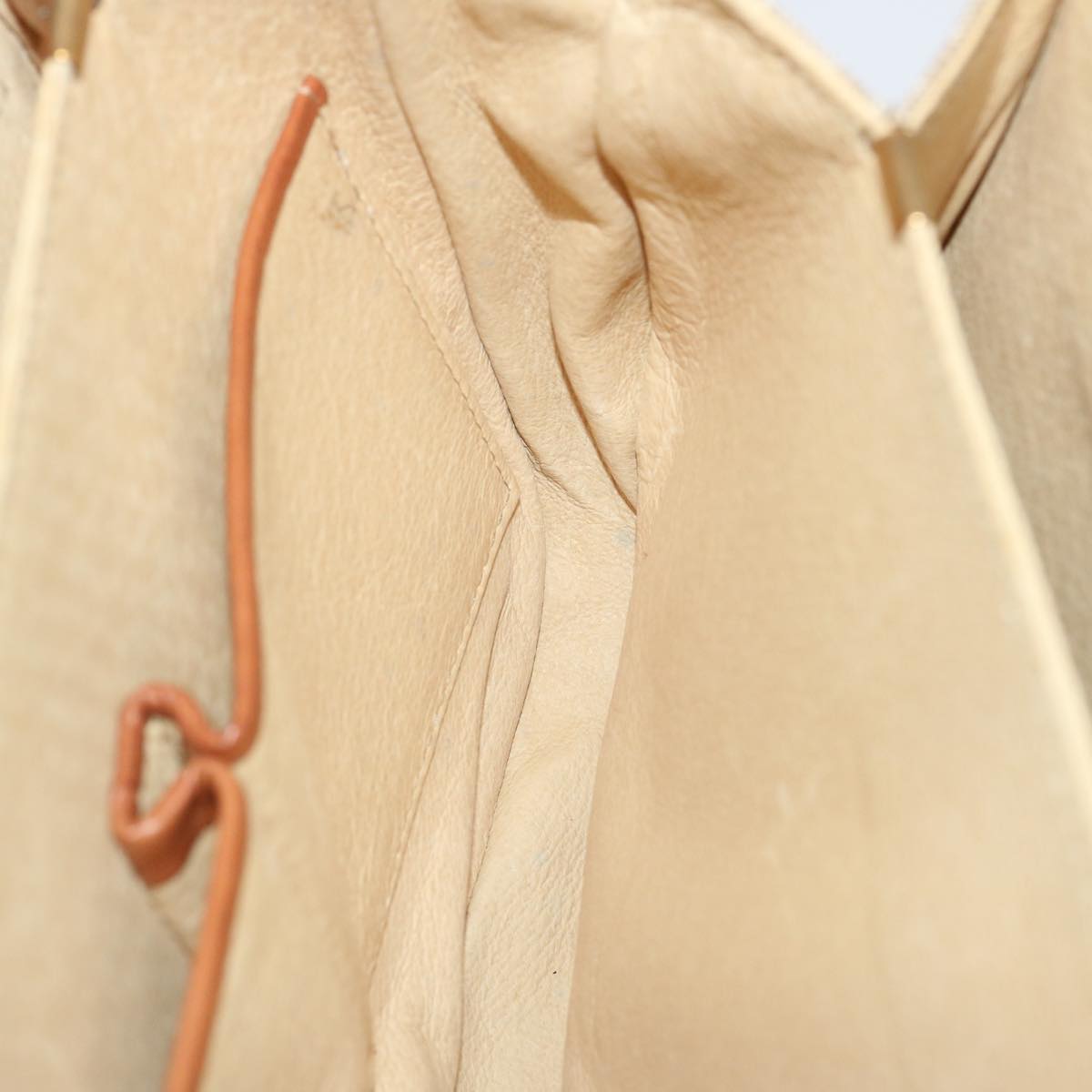 CELINE Macadam Canvas Shoulder Bag Beige Auth 73027