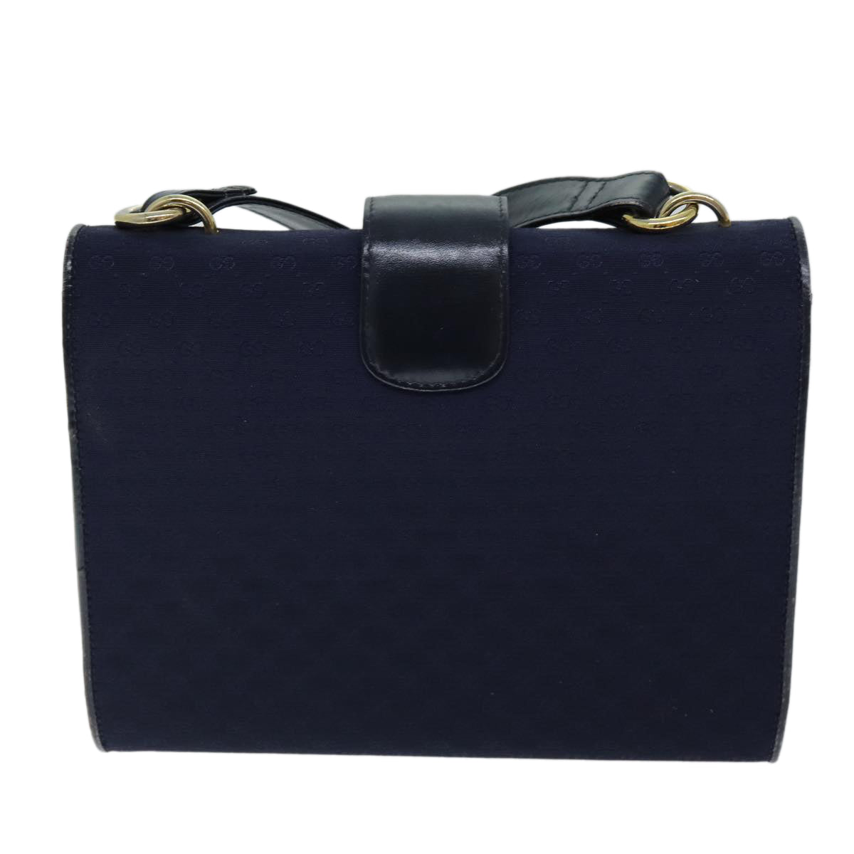 GUCCI Micro GG Canvas Shoulder Bag Navy Auth 73031