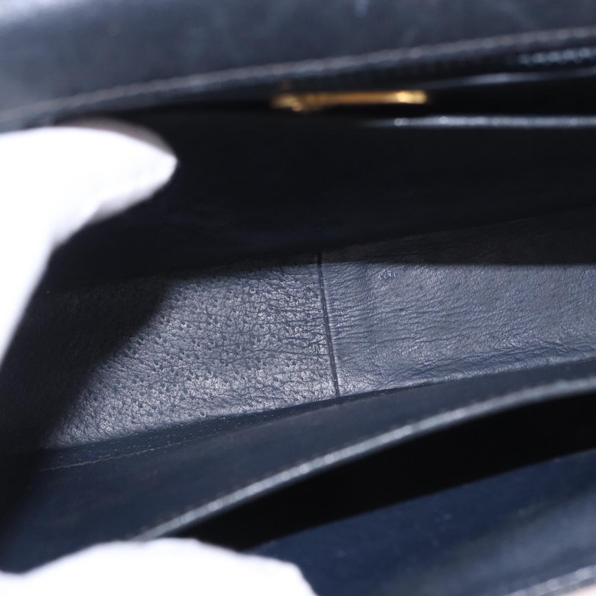 GUCCI Hand Bag Leather Black Auth 73035