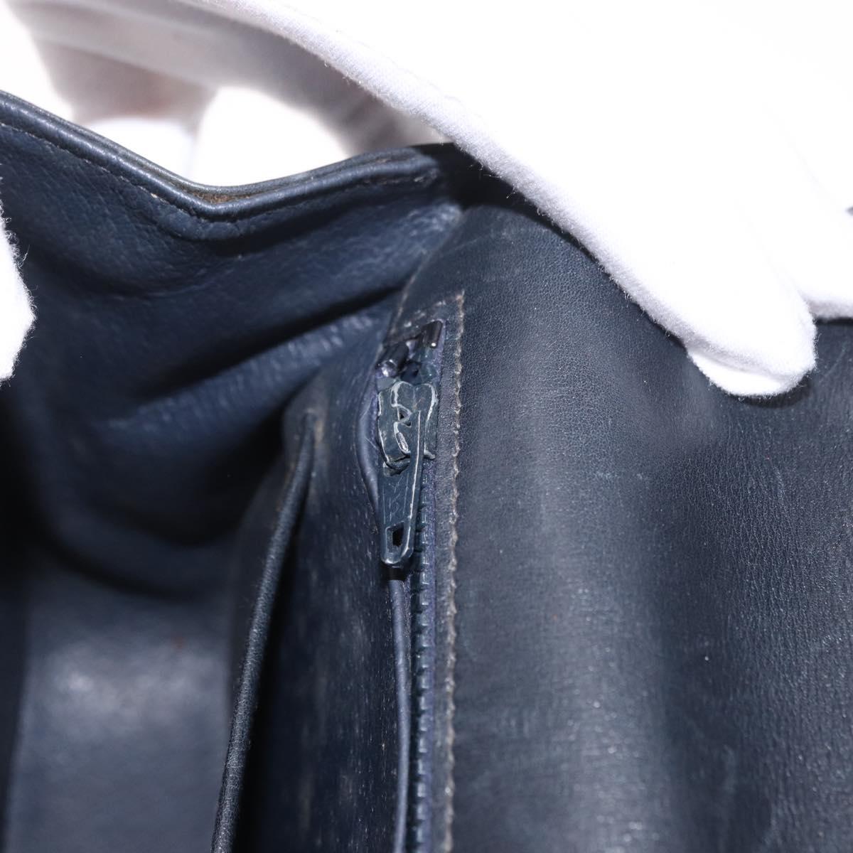 GUCCI Hand Bag Leather Black Auth 73035