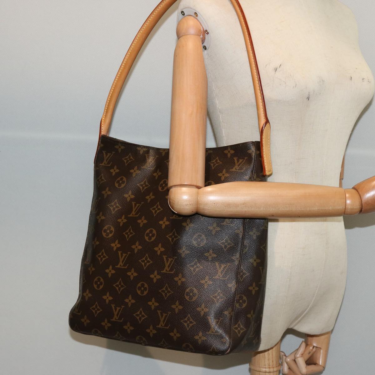 LOUIS VUITTON Monogram Looping GM Shoulder Bag M51145 LV Auth 73042