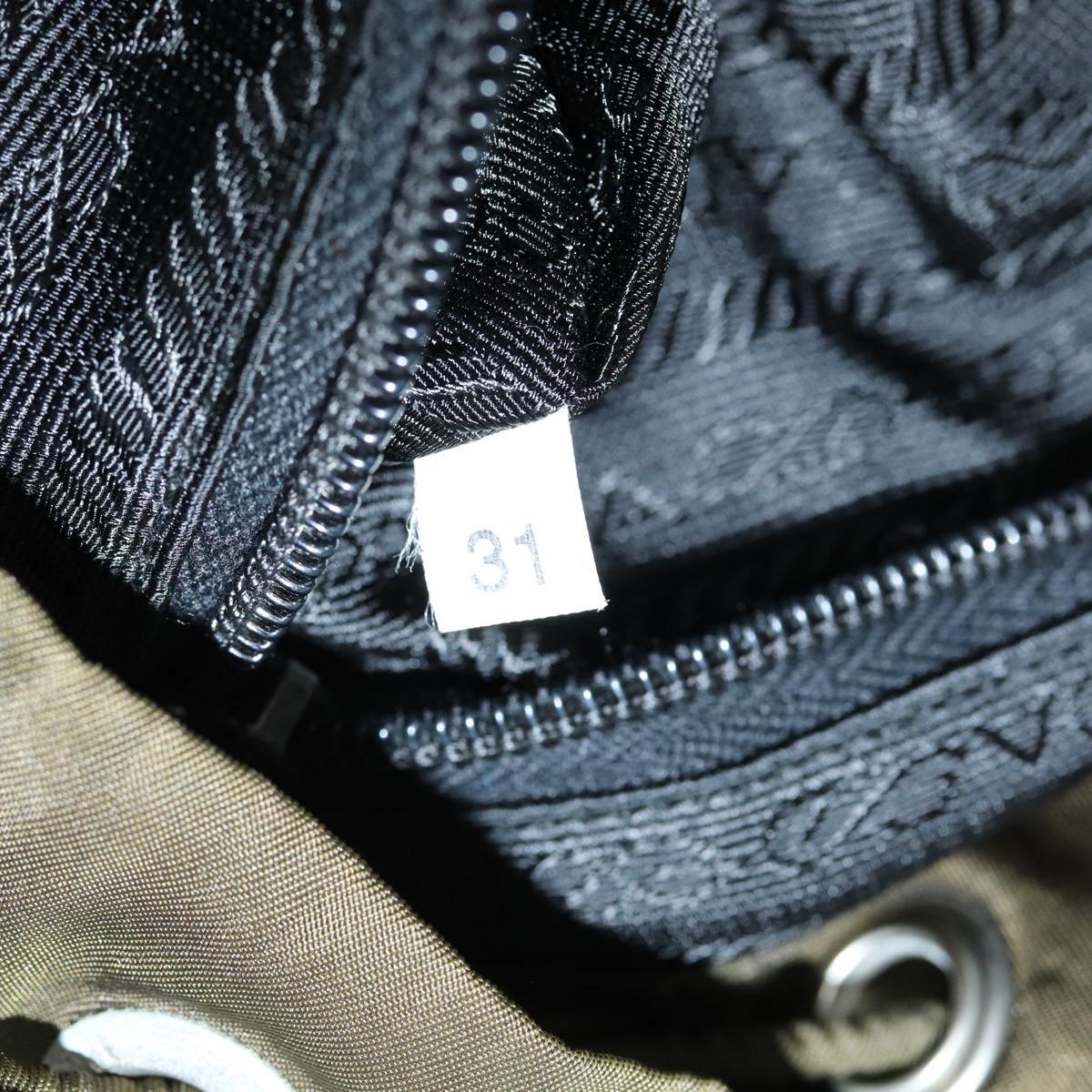 PRADA Backpack Nylon Khaki Auth 73101