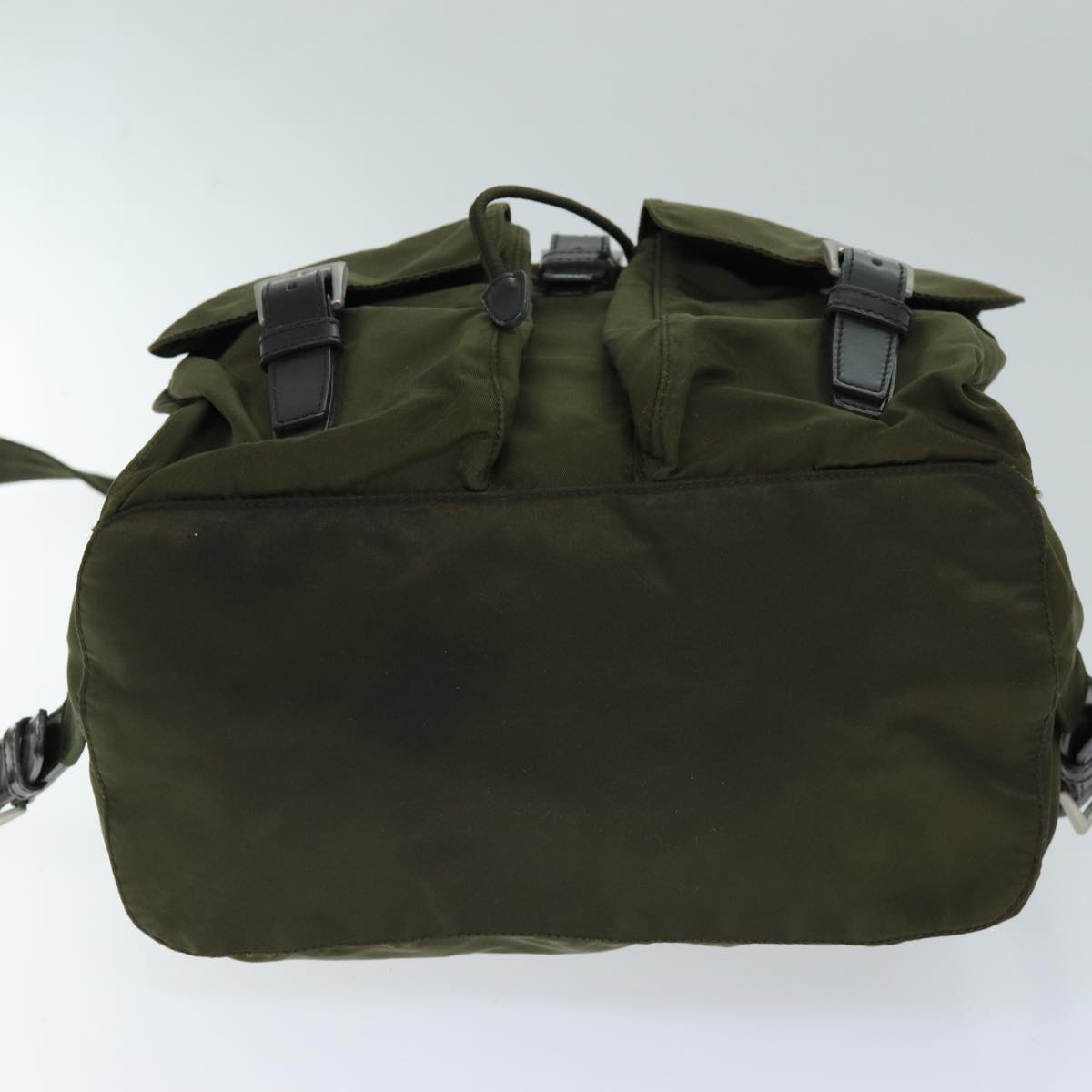 PRADA Backpack Nylon Khaki Auth 73101