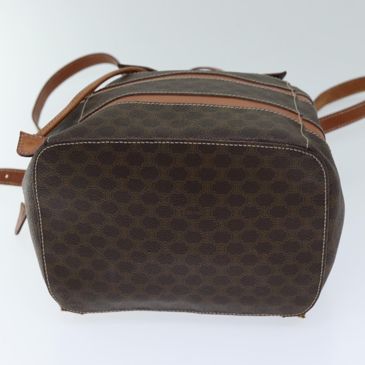 CELINE Macadam Canvas Backpack PVC Brown Auth 73130