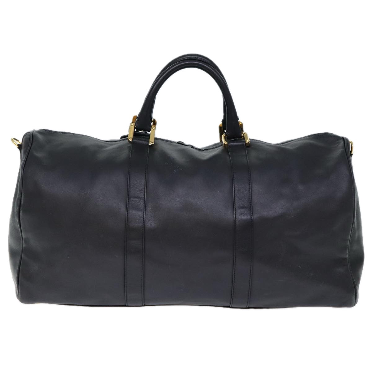 LOEWE Boston Bag Leather 2way Black Auth 73140