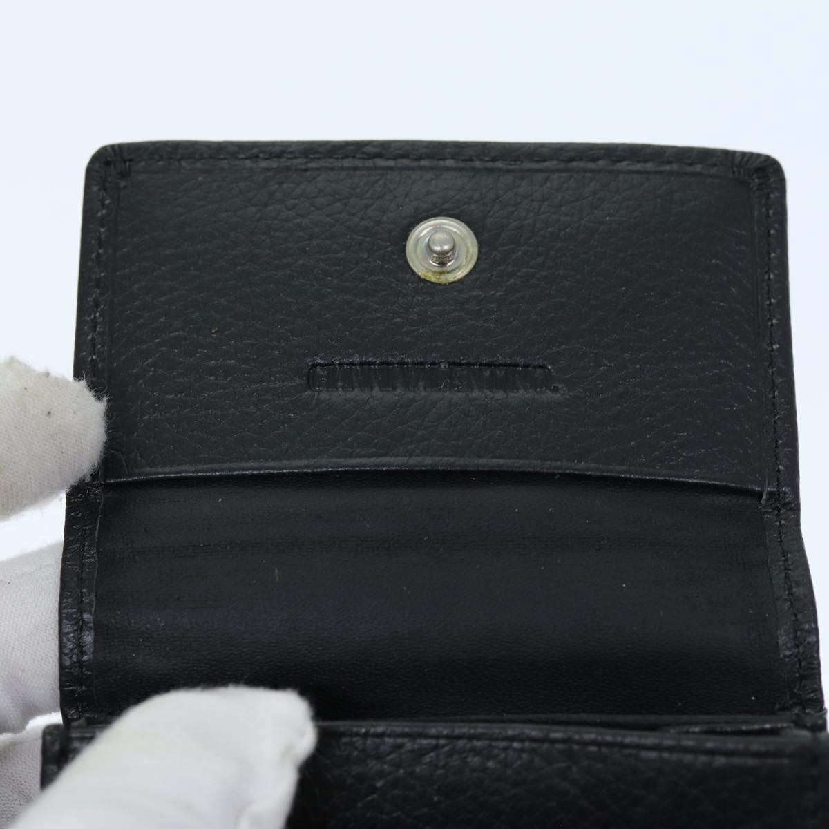 VALENTINO Card Case Leather Belt set Black Auth 73194