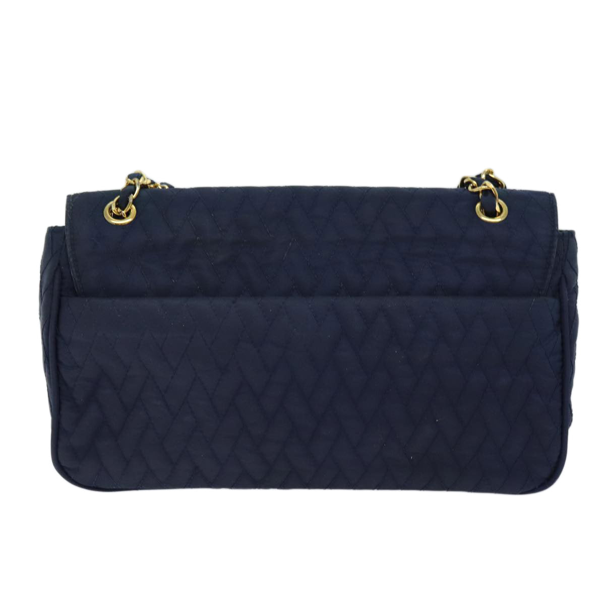 PRADA Chain Shoulder Bag Nylon Navy Auth 73204