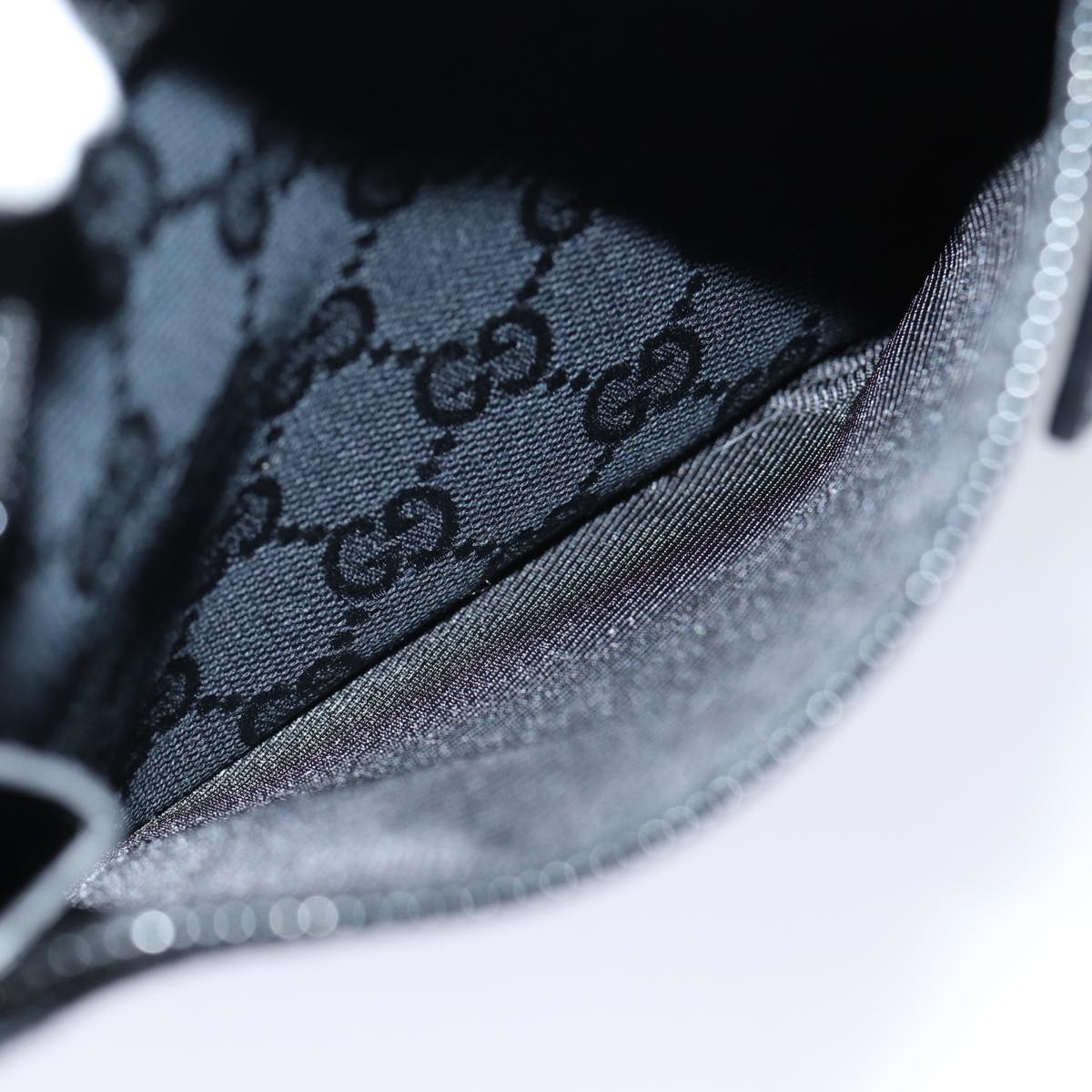 GUCCI GG Canvas Clutch Bag Black 018 1616 Auth 73233