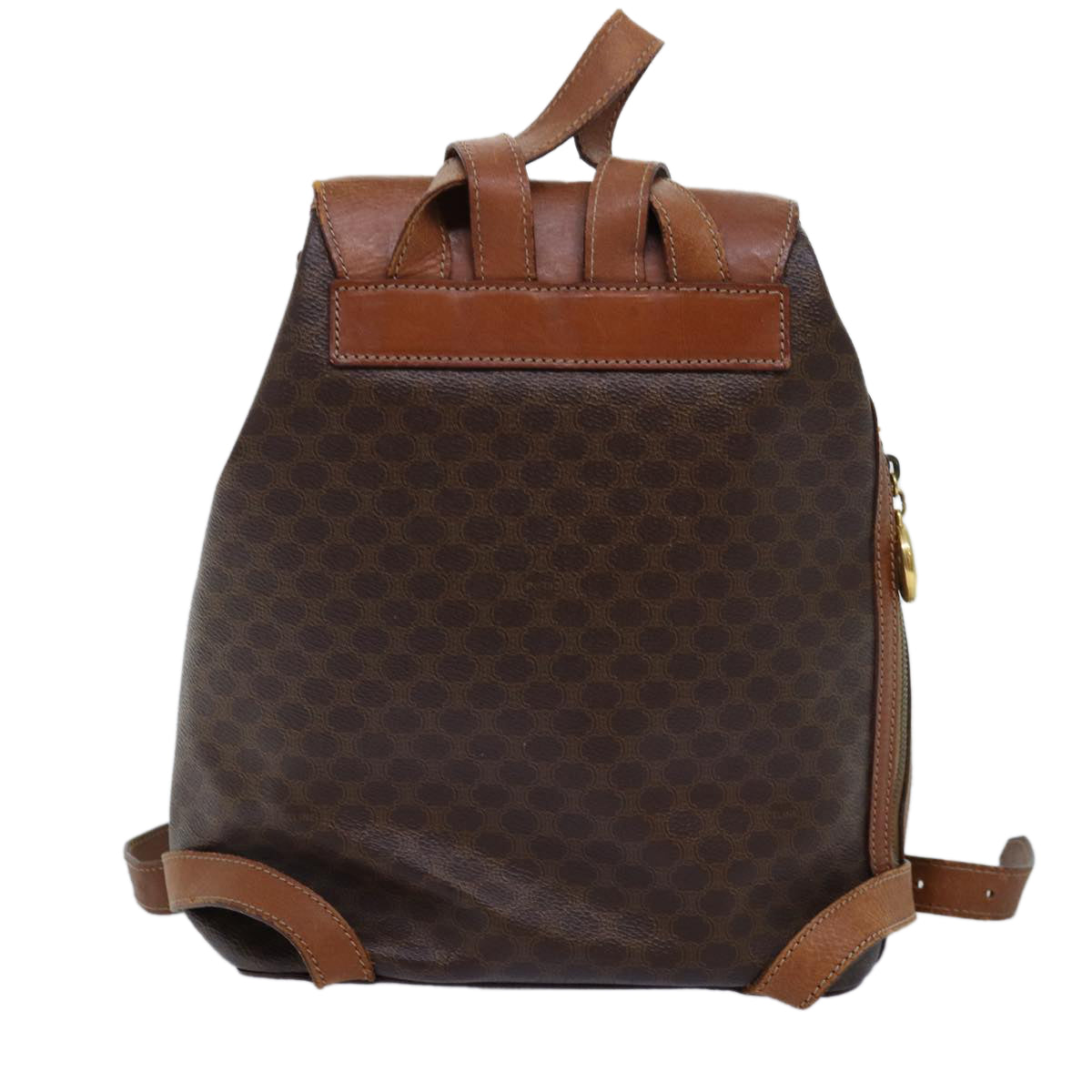 CELINE Macadam Canvas Backpack PVC Brown Auth 73241