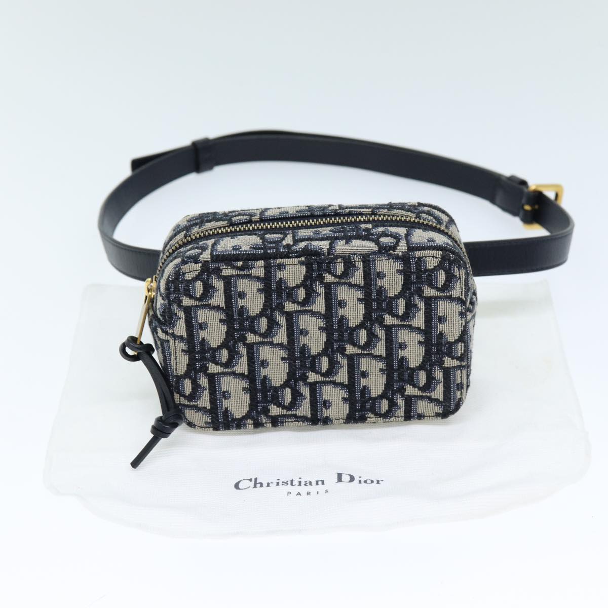 Christian Dior Trotter Canvas Waist bag Navy Auth 73251AV