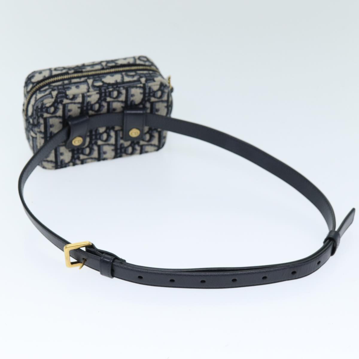 Christian Dior Trotter Canvas Waist bag Navy Auth 73251AV