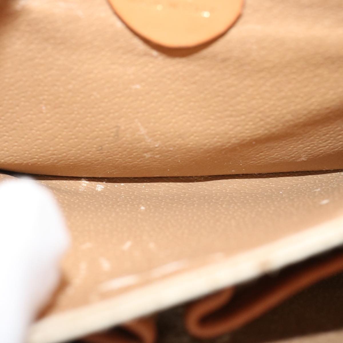 CELINE Macadam Canvas Shoulder Bag Beige Auth 73295