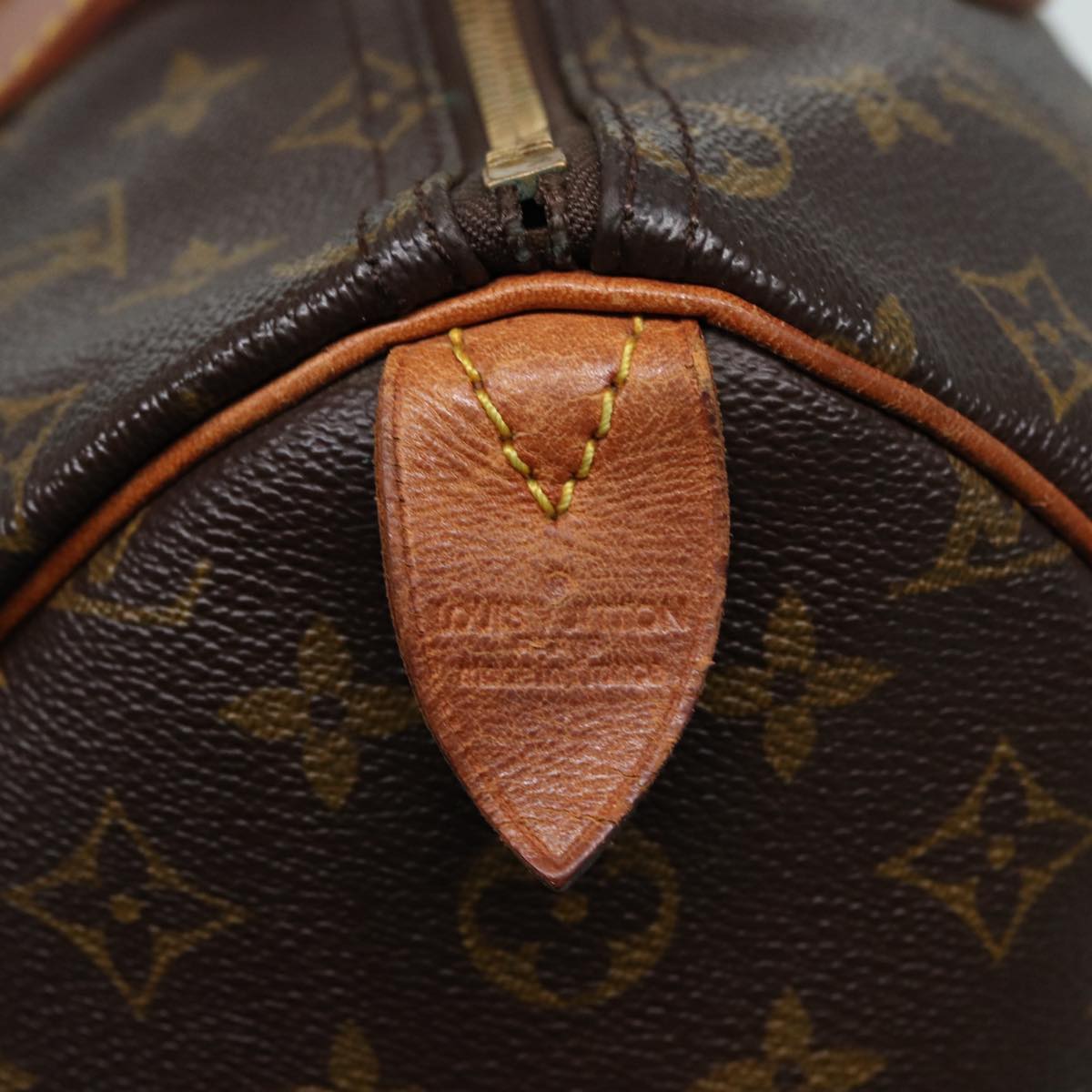 LOUIS VUITTON Monogram Speedy 35 Hand Bag M41524 LV Auth 73321