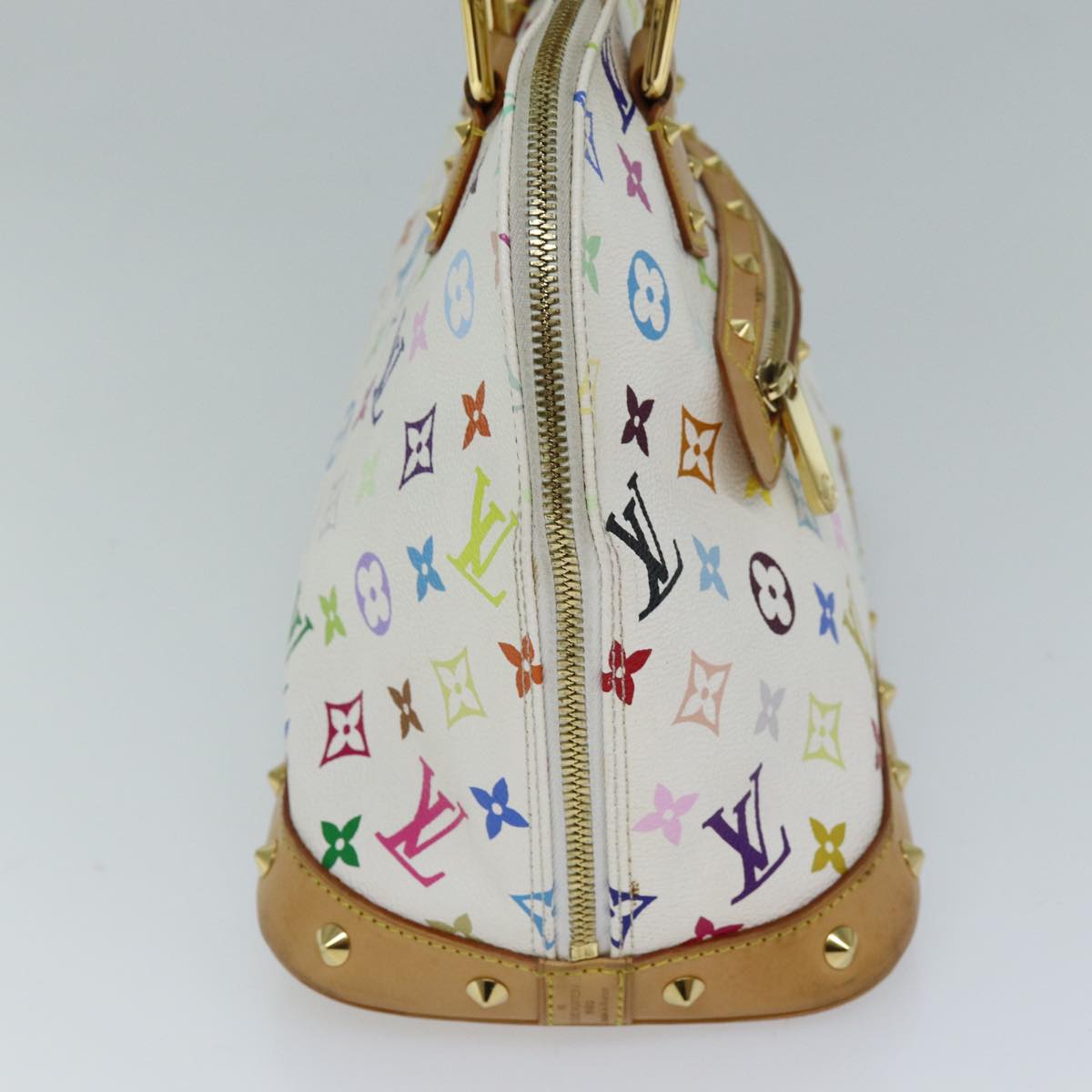 LOUIS VUITTON Monogram Multicolor Alma Hand Bag White M92647 LV Auth 73403