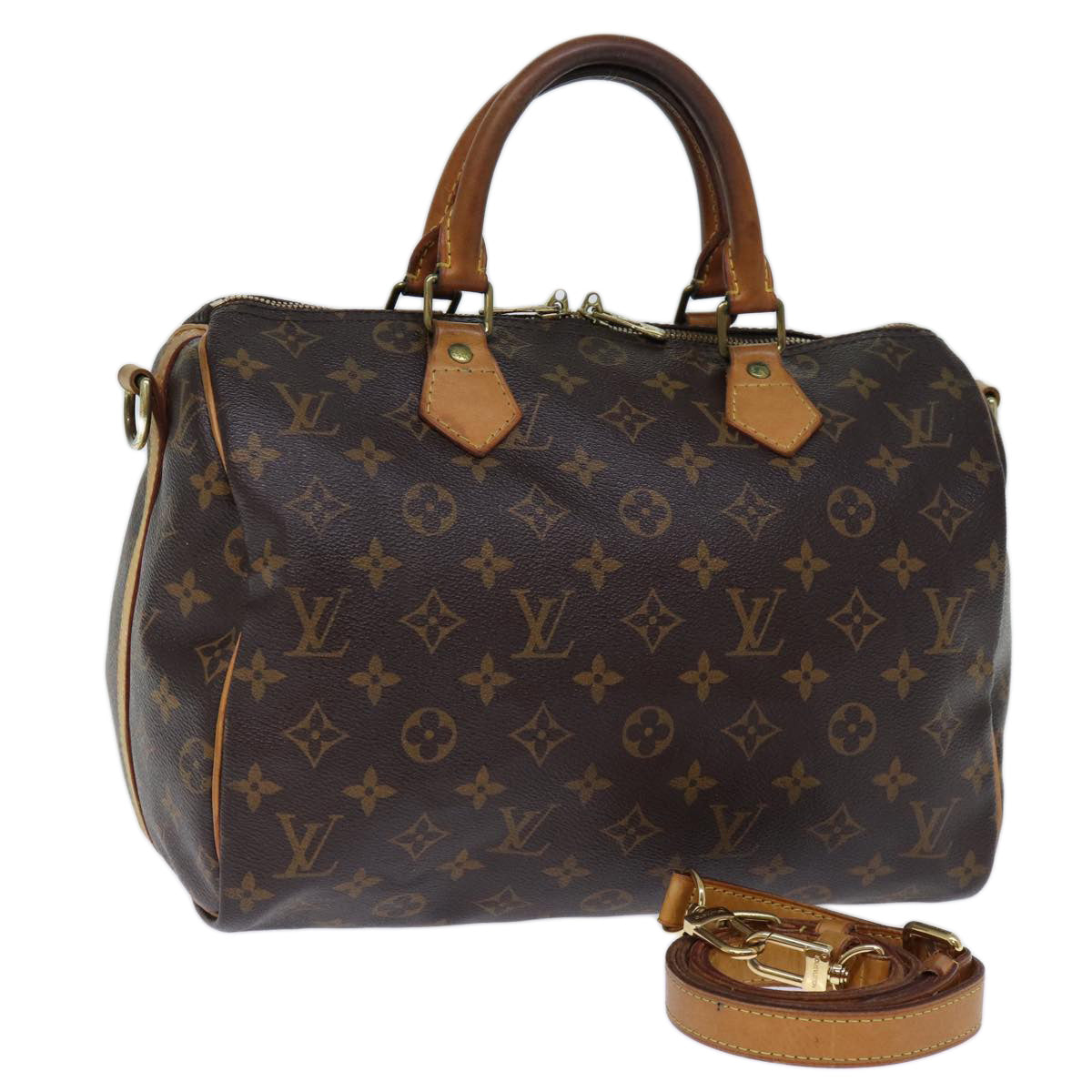 LOUIS VUITTON Monogram Speedy Bandouliere 30 Hand Bag 2way M41112 LV Auth 73409