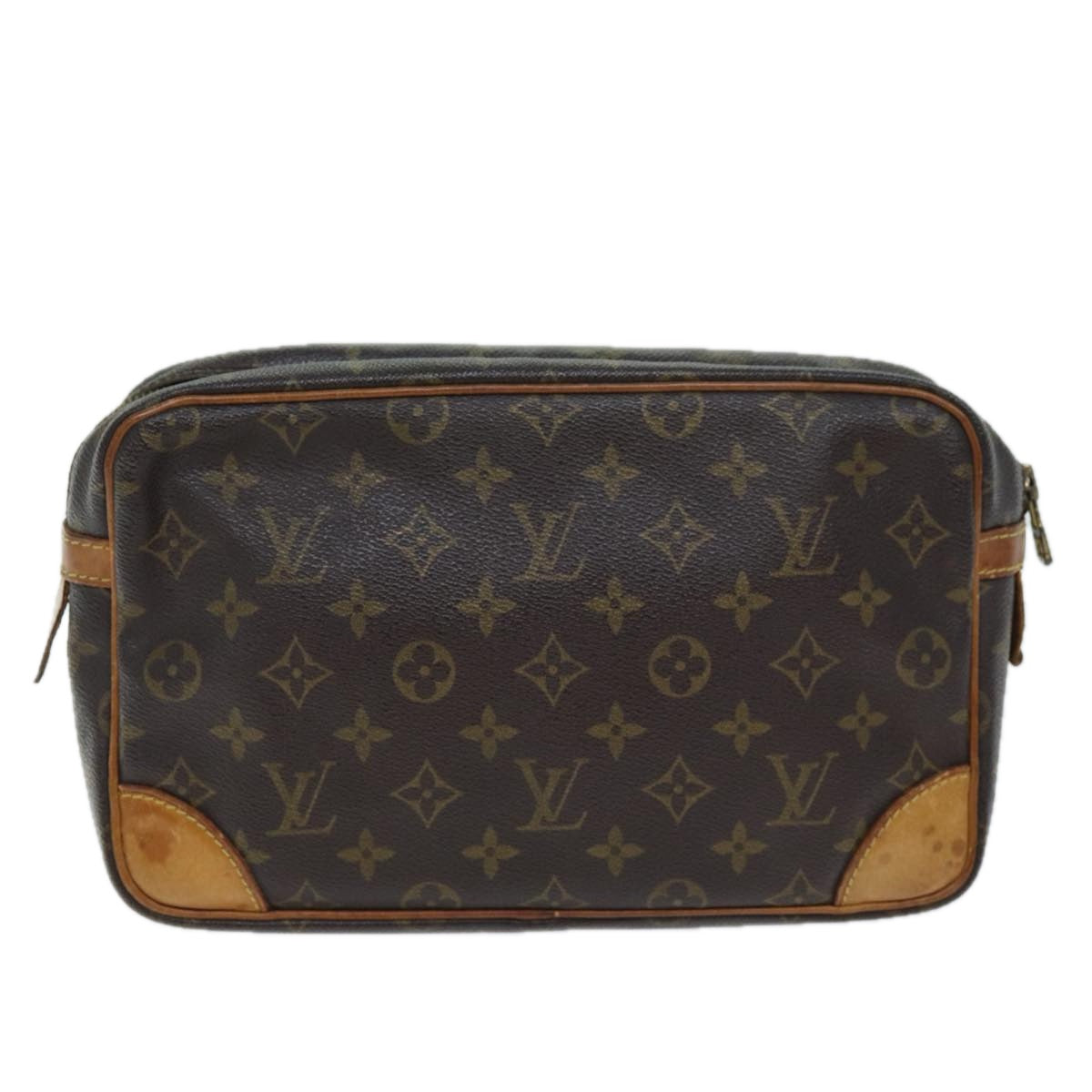 LOUIS VUITTON Monogram Compiegne 28 Clutch Bag M51845 LV Auth 73420