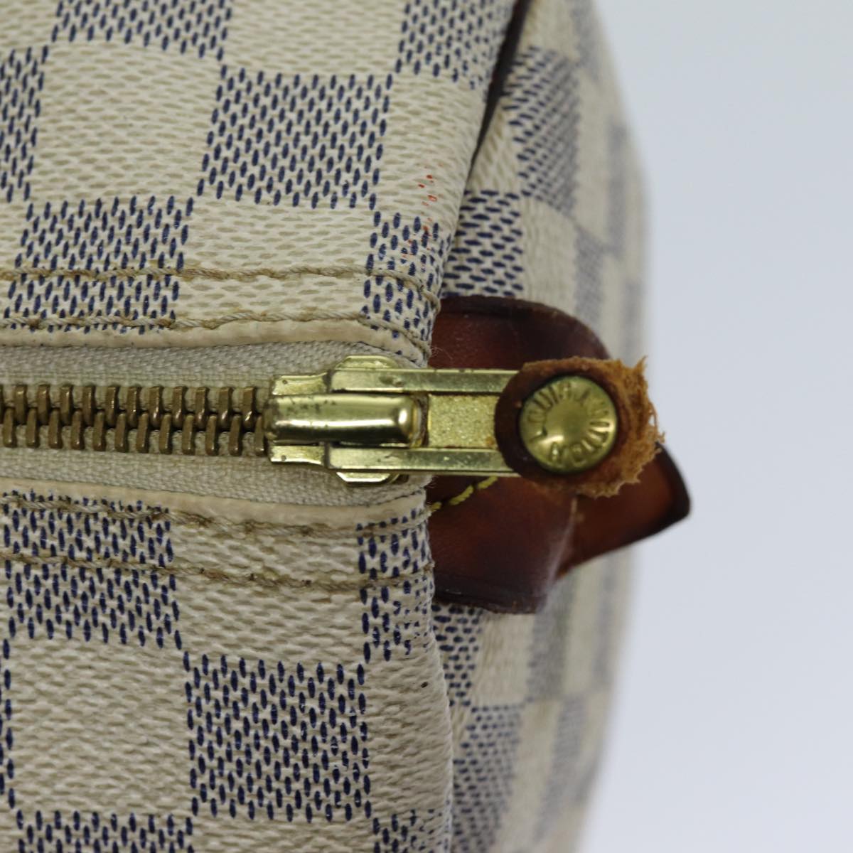 LOUIS VUITTON Damier Azur Speedy 30 Hand Bag N41533 LV Auth 73440