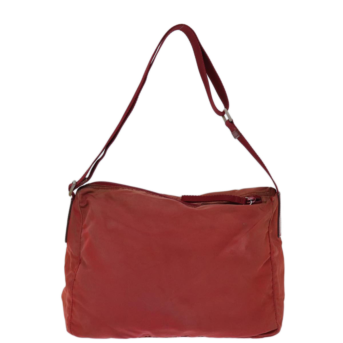 PRADA Shoulder Bag Nylon Red Auth 73454