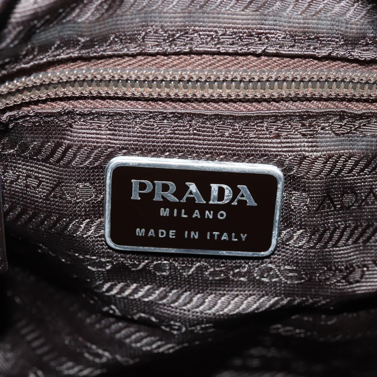 PRADA Shoulder Bag Nylon Khaki Auth 73457