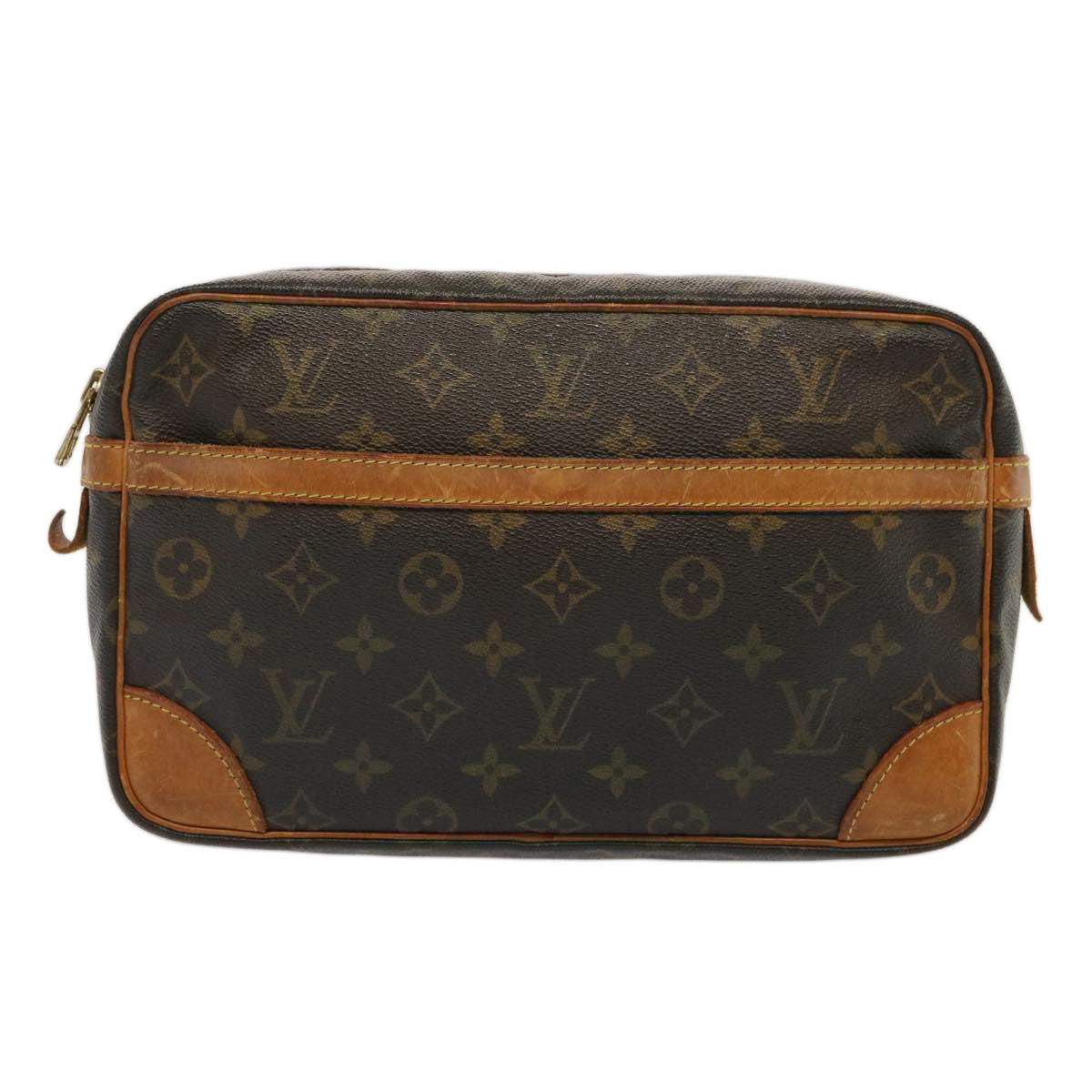 LOUIS VUITTON Monogram Compiegne 28 Clutch Bag M51845 LV Auth 73470