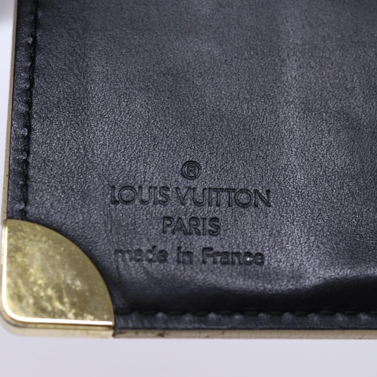 LOUIS VUITTON Suhari Compact Zip Wallet Leather Blue M91829 LV Auth 73514