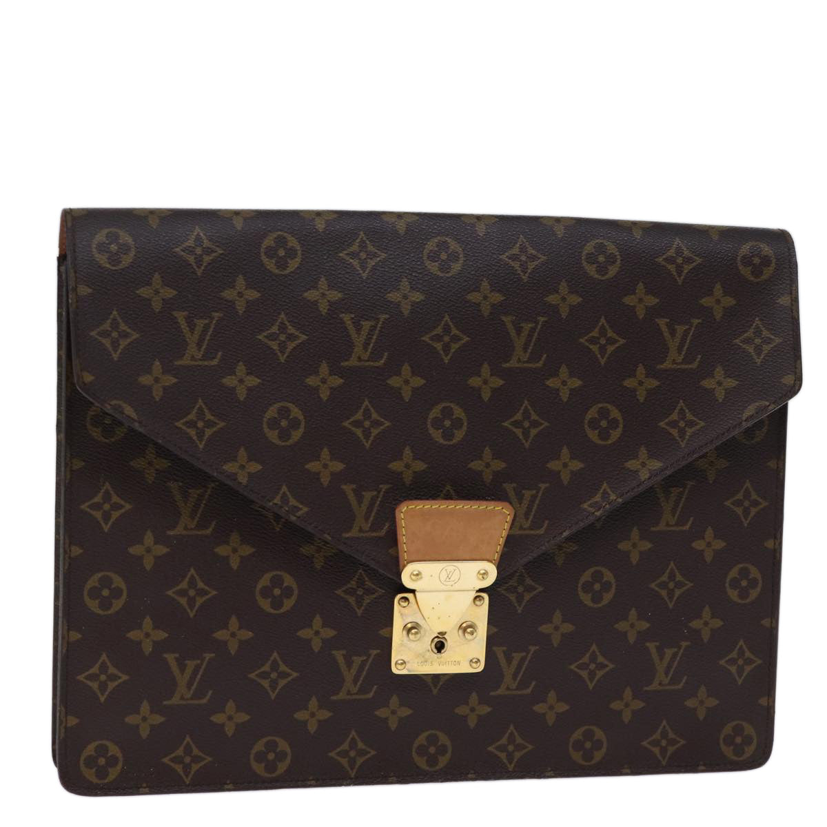 LOUIS VUITTON Monogram Porte Documents Senatur Briefcase M53335 LV Auth 73525