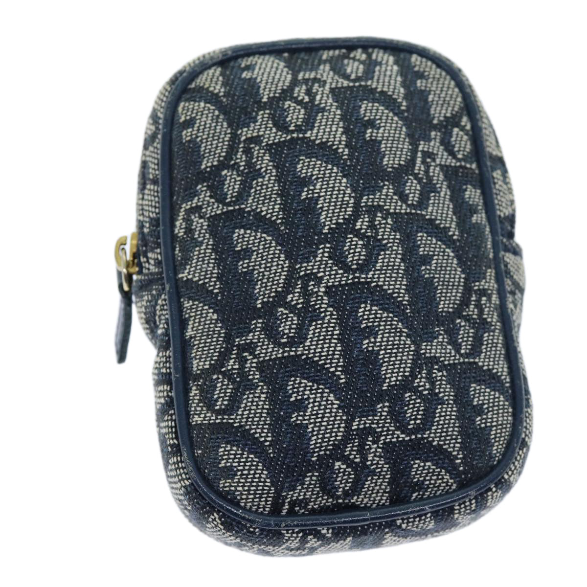 Christian Dior Trotter Canvas Pouch Navy Auth 73648