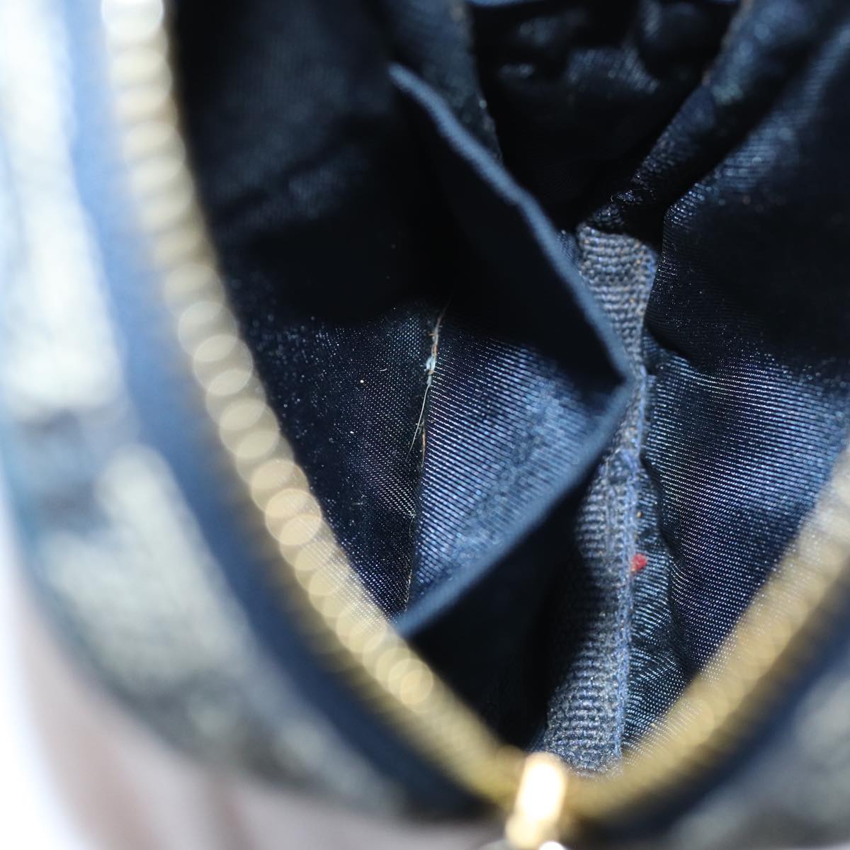 Christian Dior Trotter Canvas Pouch Navy Auth 73648