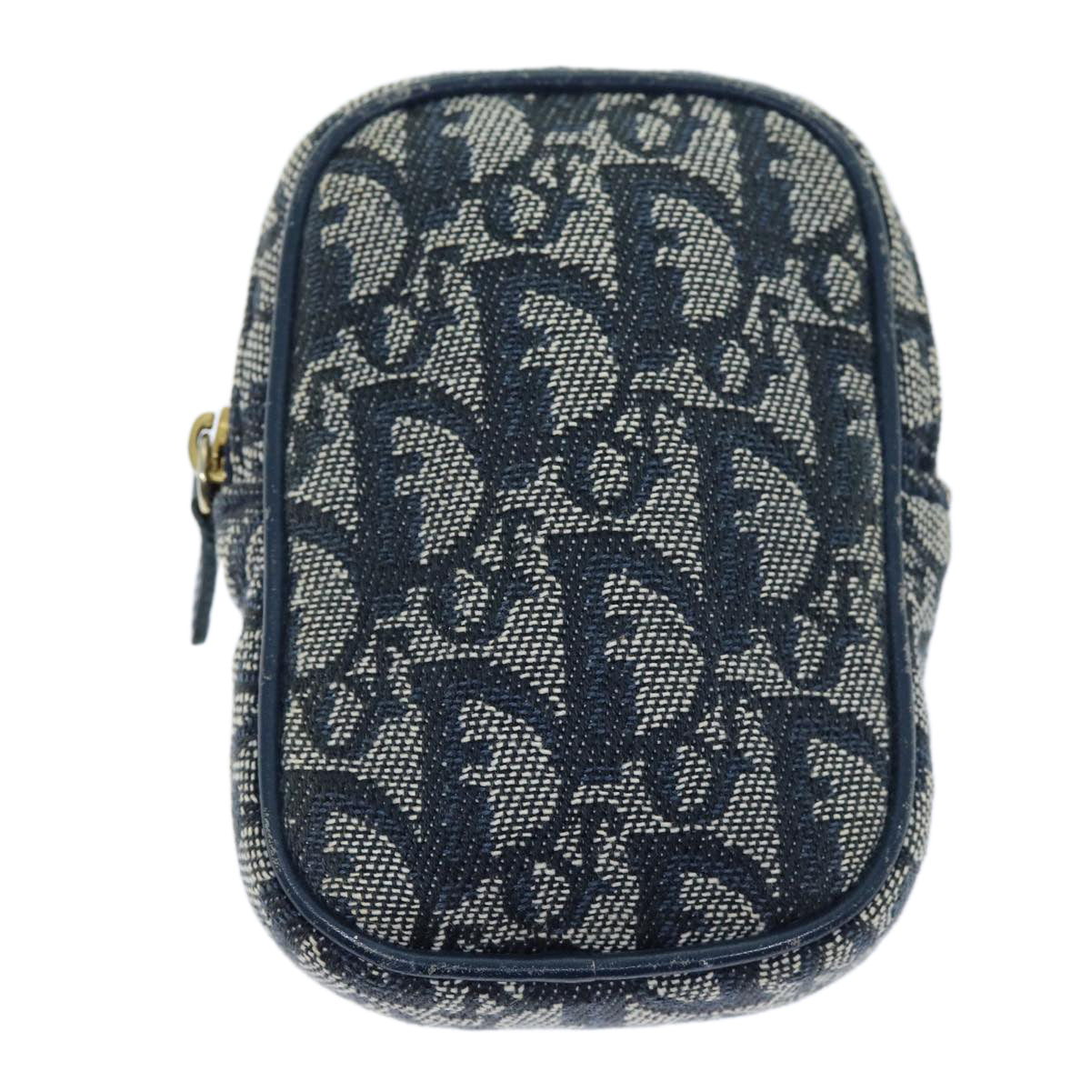 Christian Dior Trotter Canvas Pouch Navy Auth 73648