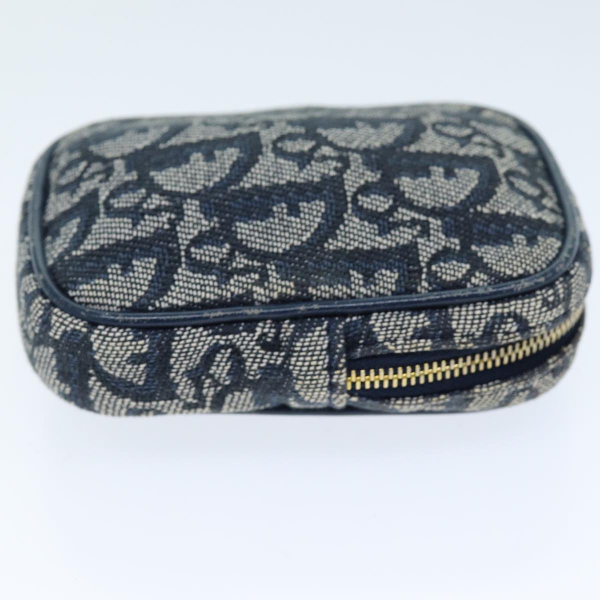 Christian Dior Trotter Canvas Pouch Navy Auth 73648