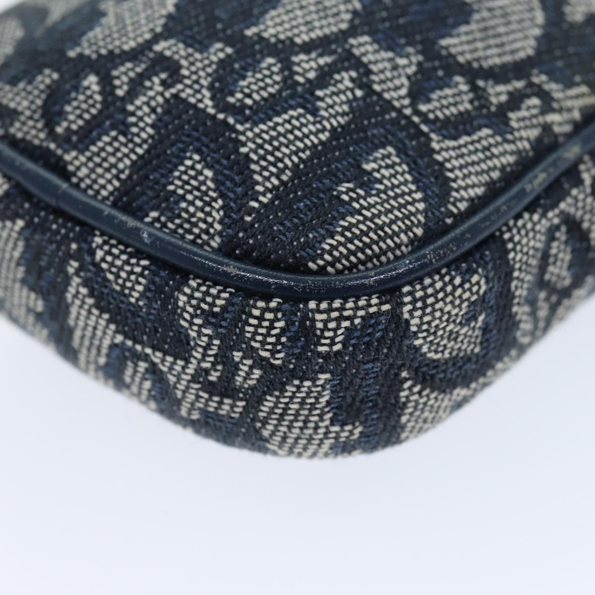 Christian Dior Trotter Canvas Pouch Navy Auth 73648