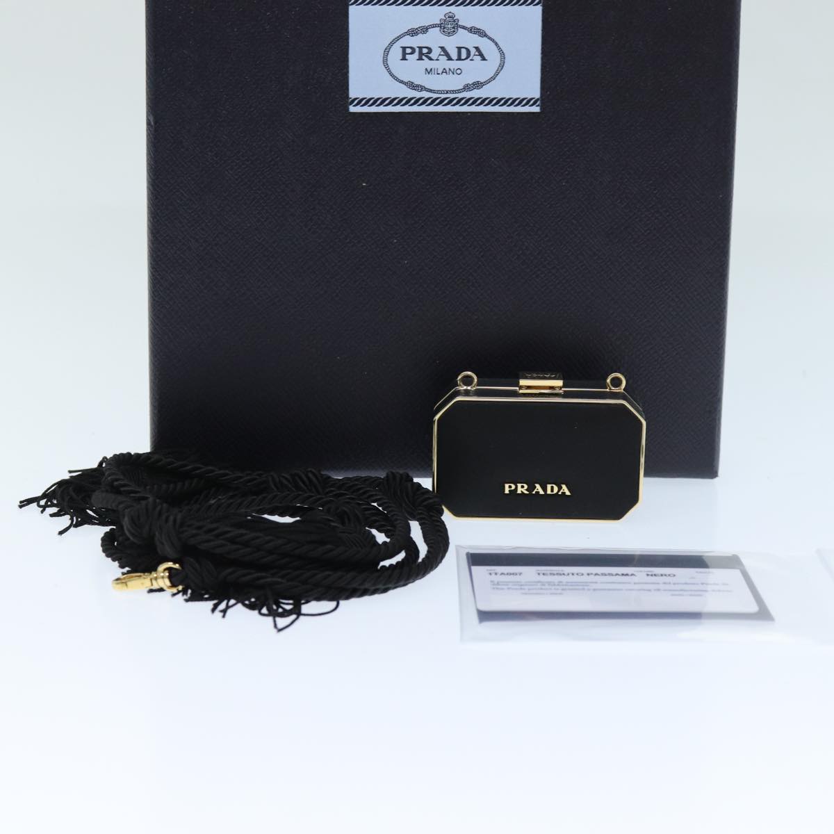 PRADA Shoulder Pouch Nylon Black Auth 73746SAV