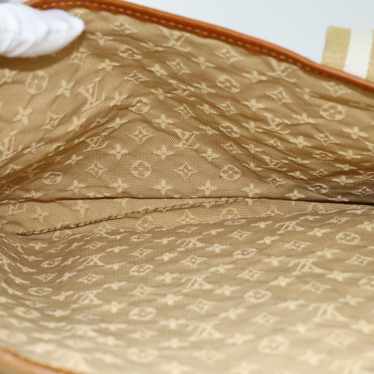 LOUIS VUITTON Monogram Mini Kabamari Kate Tote Bag Beige M92492 LV Auth 73754