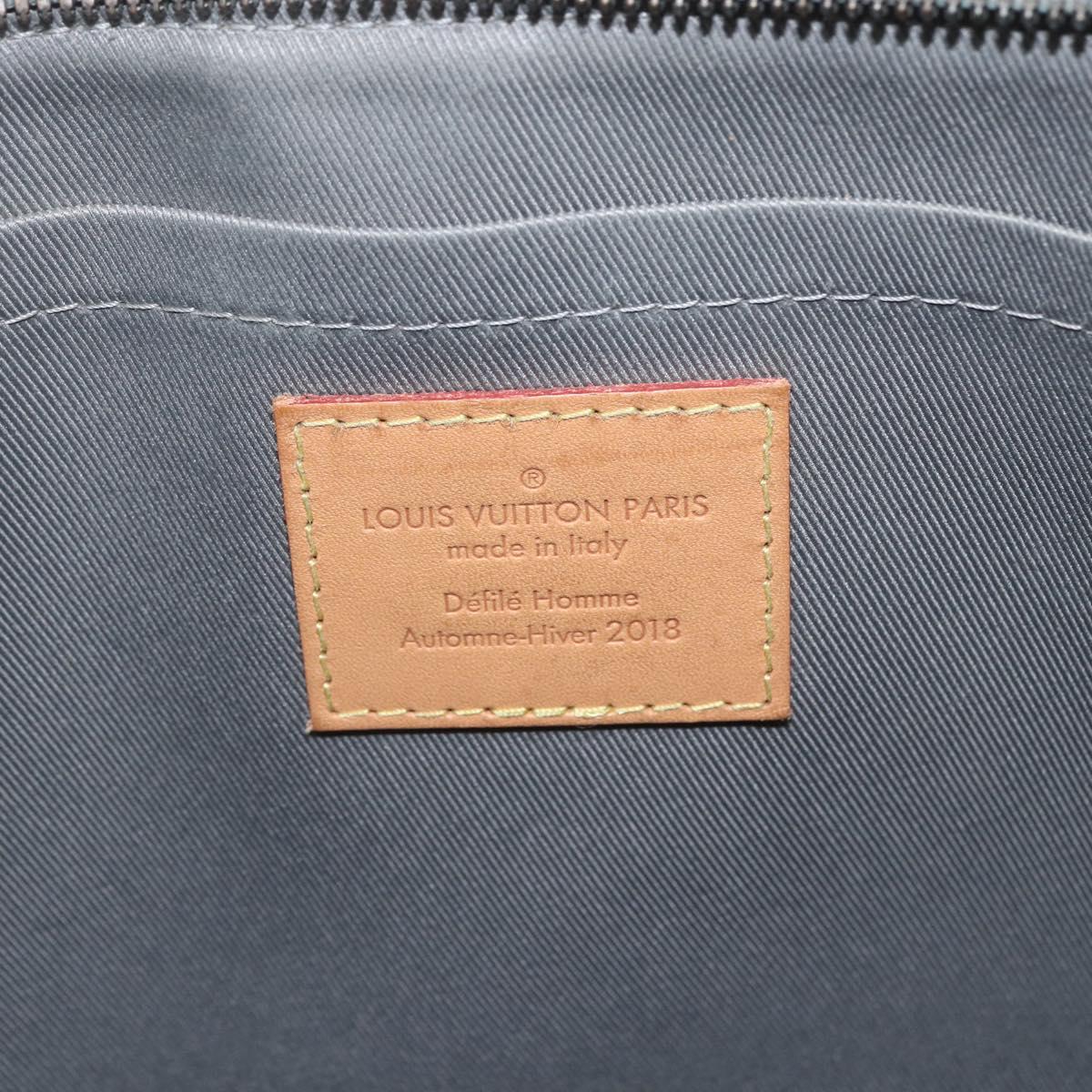 LOUIS VUITTON Monogram Titanium Pochette Cosmos Bag Gray M63240 LV Auth 73801